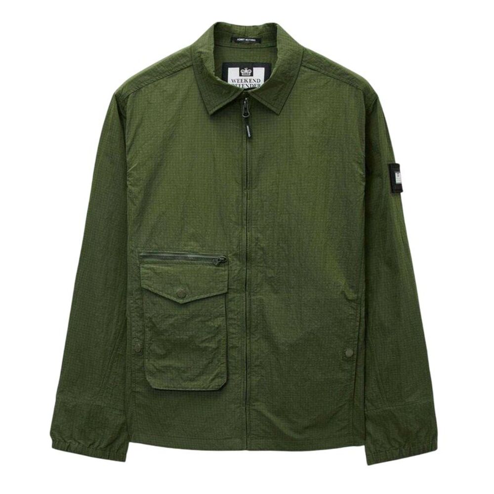 Weekend Offender Mens Nylon Overshirt / Green